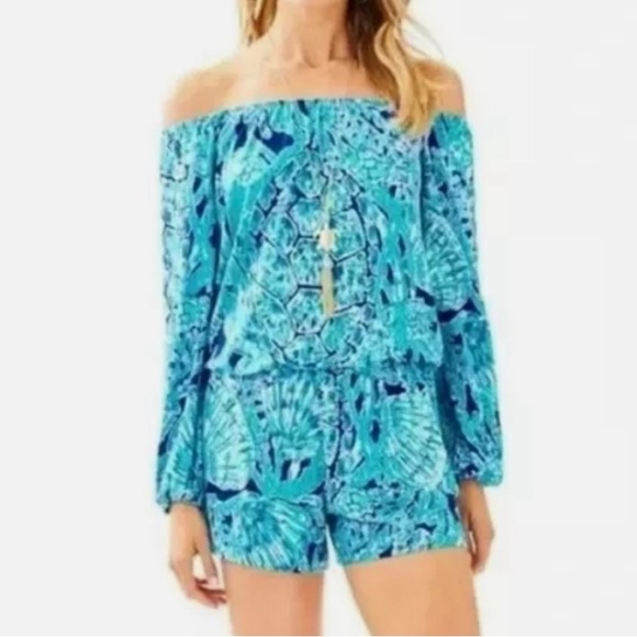 Lilly Pulitzer Pants - Lilly Pulitzer Lana Shorts Romper EUC